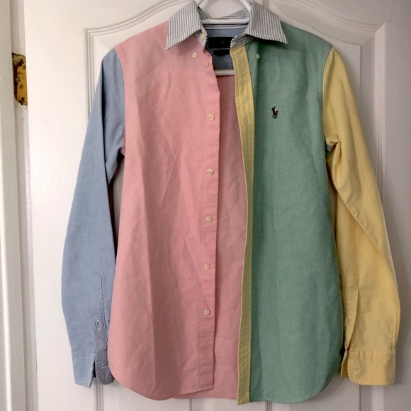 Ralph Lauren Retro Color Block Blouse - Picture 6 of 9